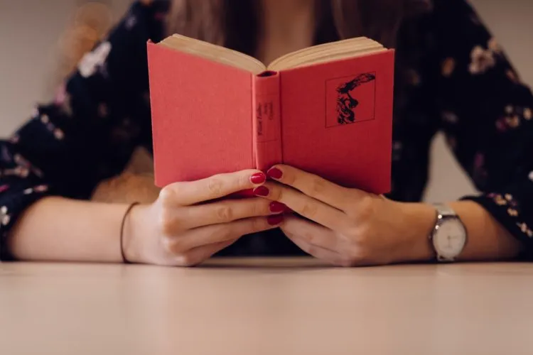 Reading a book